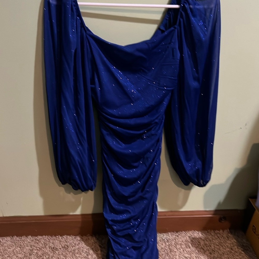 small blue homecoming dress
